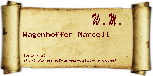 Wagenhoffer Marcell névjegykártya